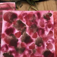 intuitives Malen experimentieren mit Farbe